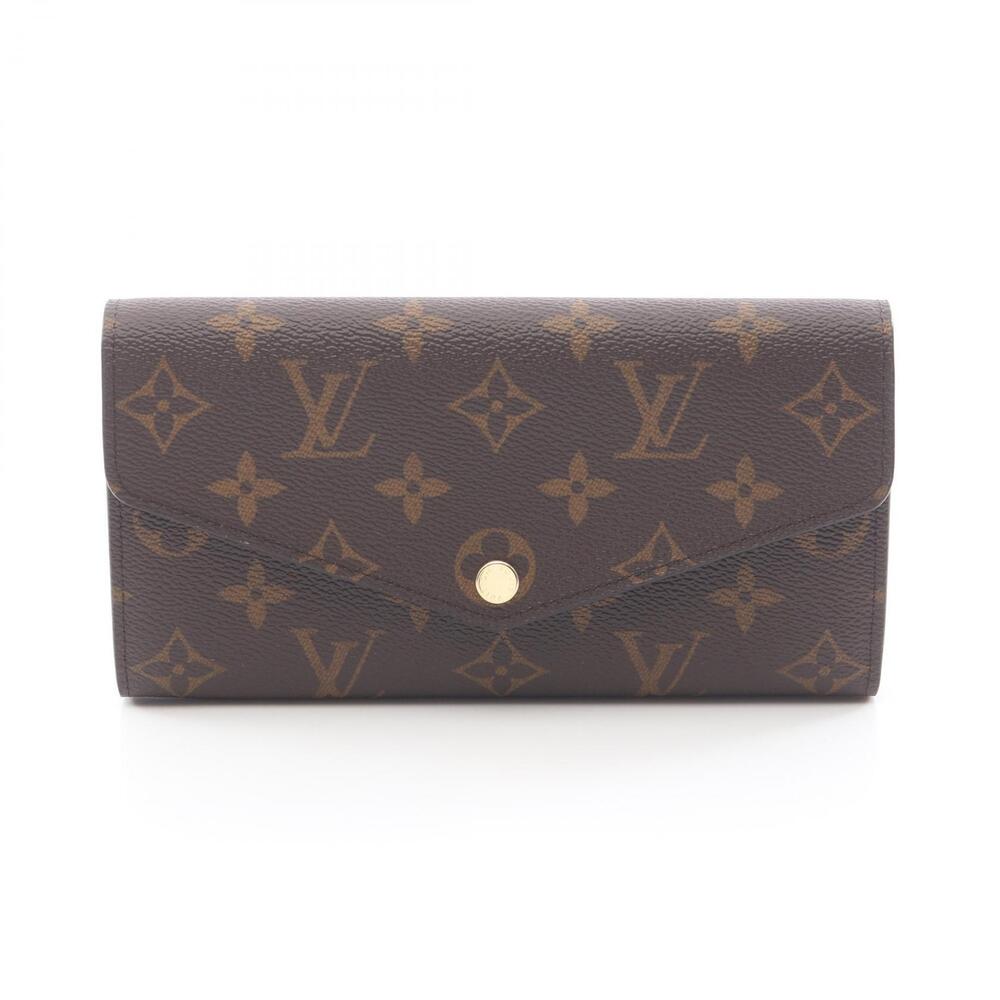 Louis Vuitton Portefeuille Sarah Monogram Bifold Wallet Canvas Leather Brown